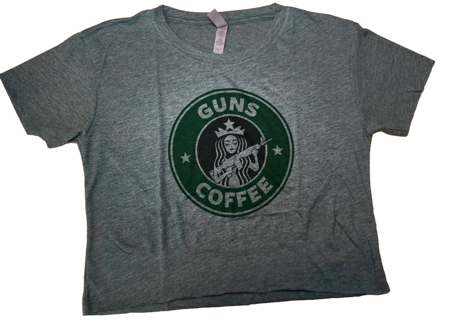 Guns and Coffee Crop Top